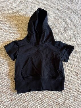 Little Bipsy Black Short-Sleeve Hoodie